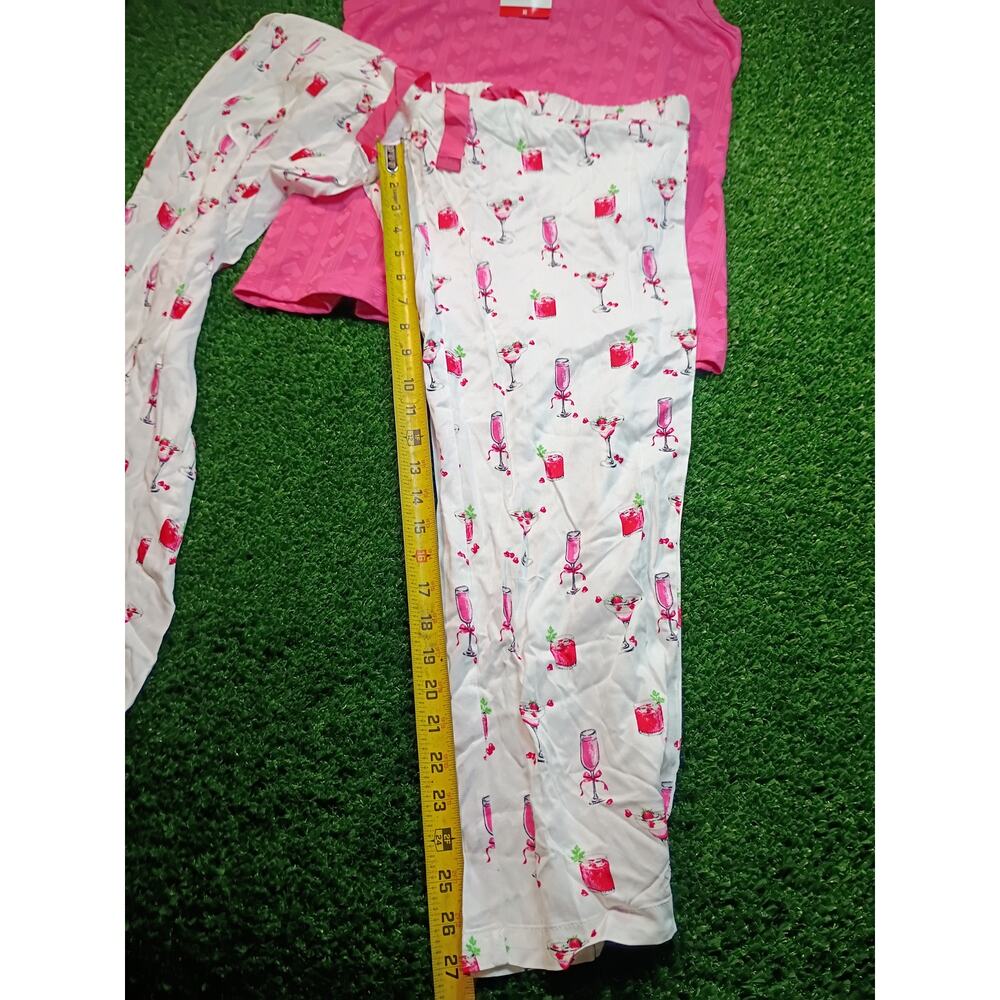 Loft Women's Valentine's Set - Pink Tank & Patterned Pants nwt xs - Picture 6 of 9